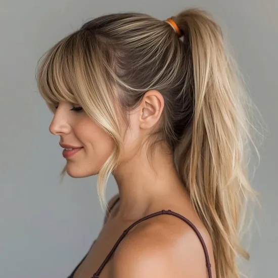 11 long hairstyles with bangs IMG10