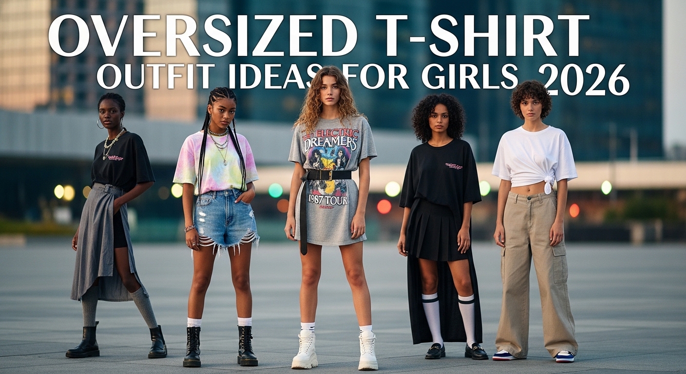 Oversized T-Shirt Outfit Ideas for Girls 2026